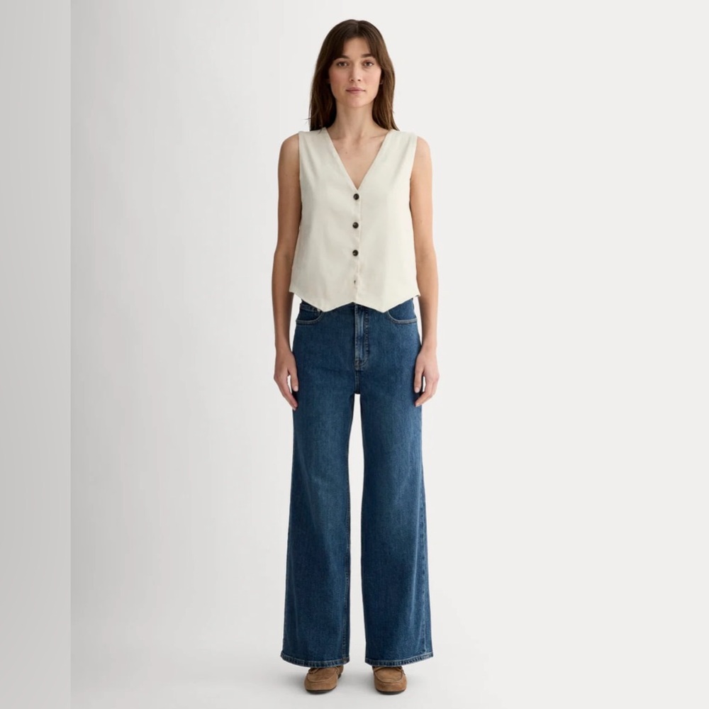 Everlane Way High Sailor Jean - Deep Blue